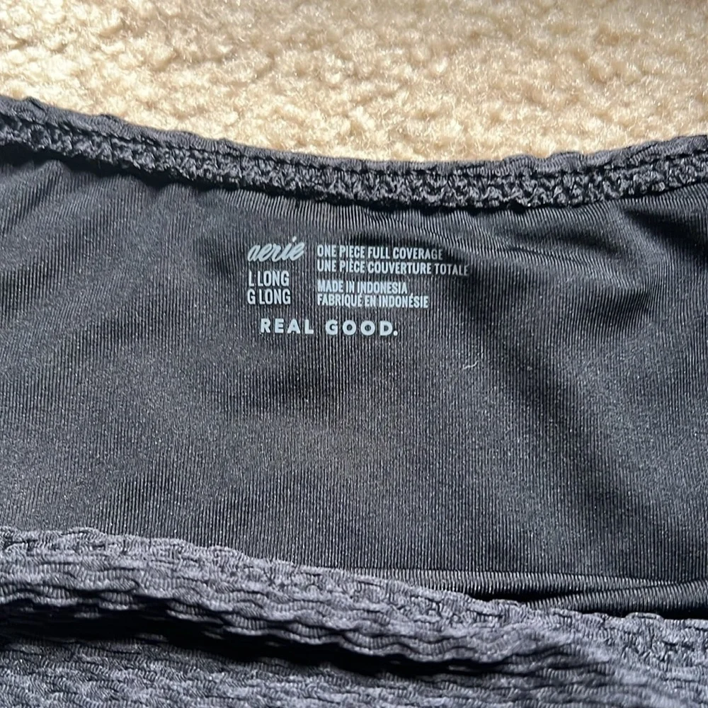 AERIE jacquard cut out strapless one piece Large Long - Picture 5 of 7